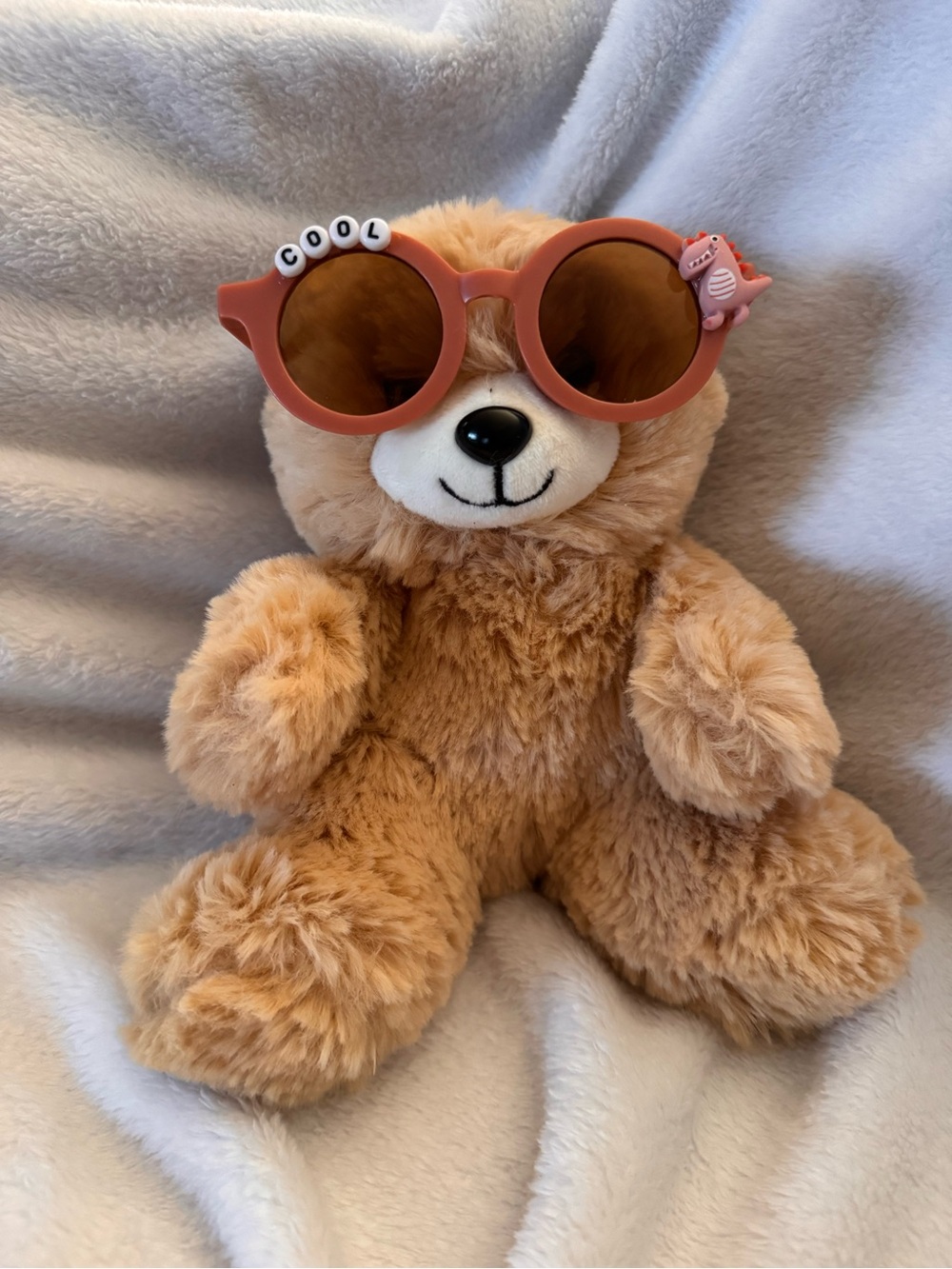Burnt Orange Circle Shaped Boy’s Sunglasses